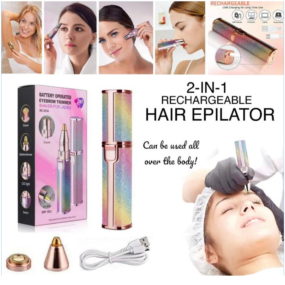 2-in-1 USB Facial Hair Remover