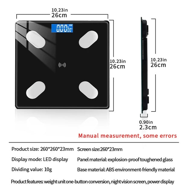 Phone App Weight Scale Bluetooth Body Fat