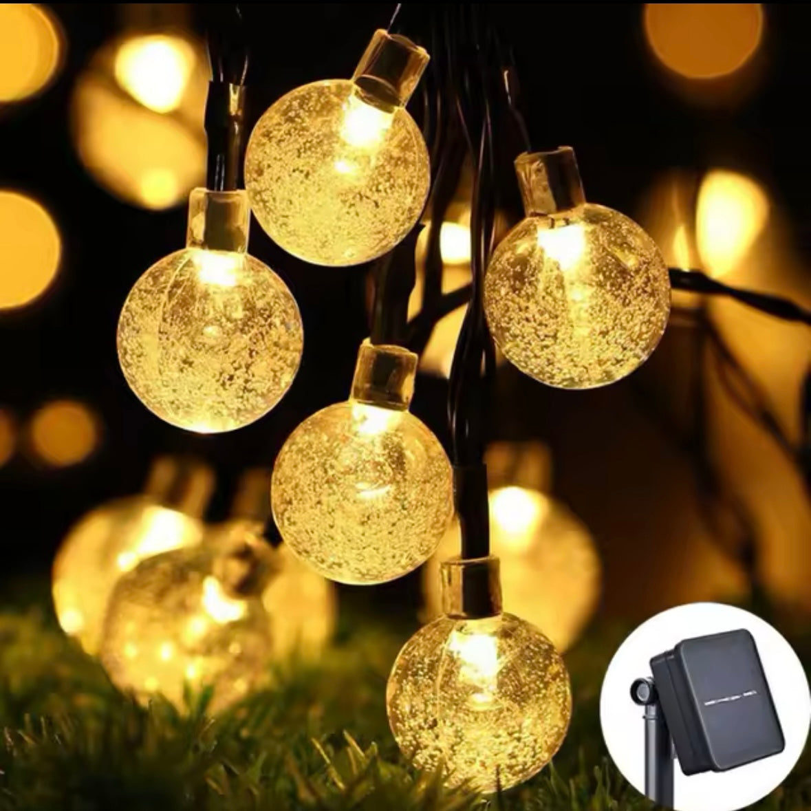 50-LED Solar String Lights