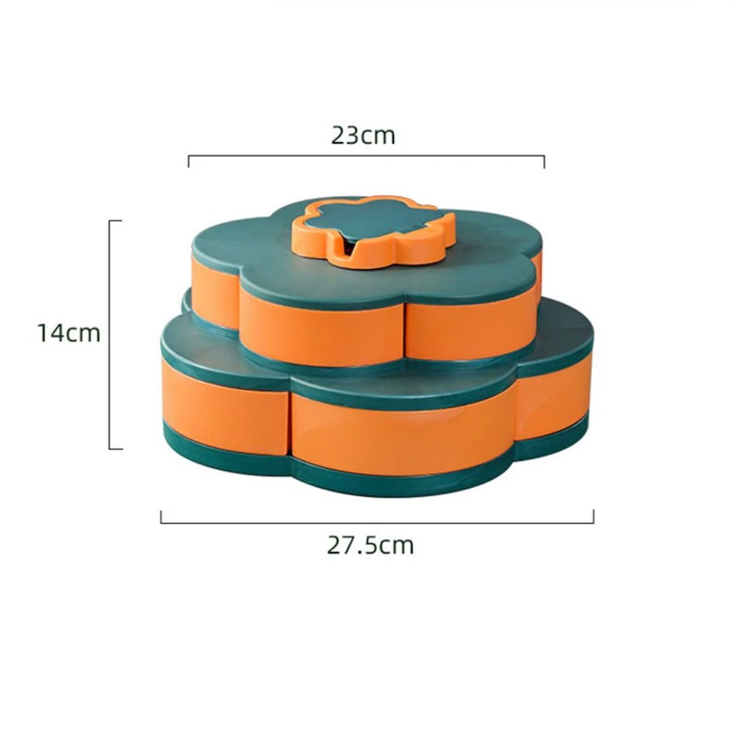 Rotating Double Snack Tray