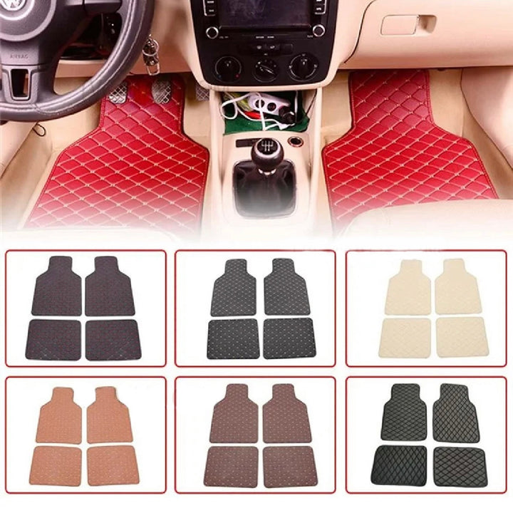 4pcs Leather Car Floor Mats