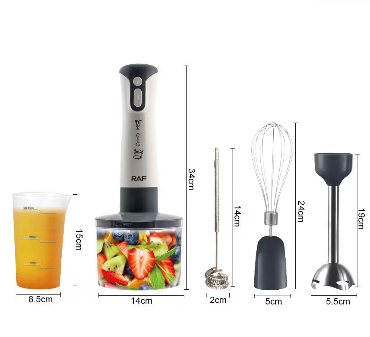 Raf Hand Blender Set 5-in-1 R340