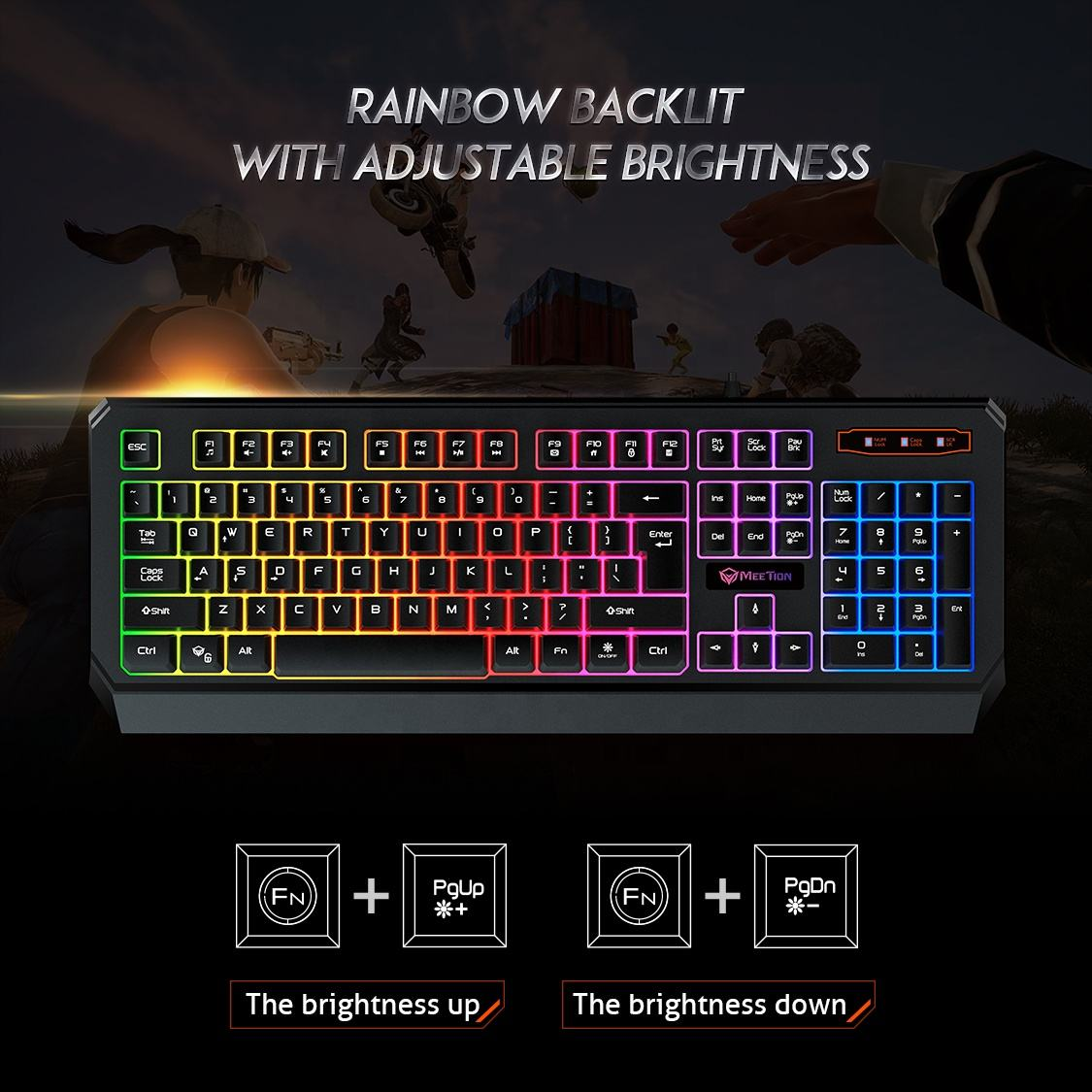 MEETION Wired RGB Gaming Keyboard MT-K9320
