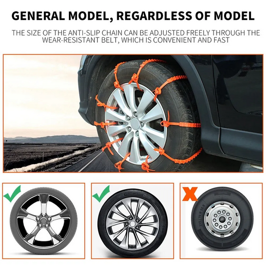 10 Pieces Car Tire Anti-Slip For Snow Ice Mud