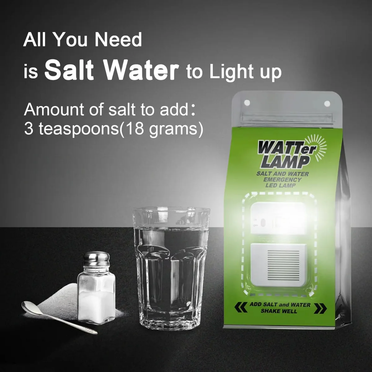 Portable Salt Water LED Lamp