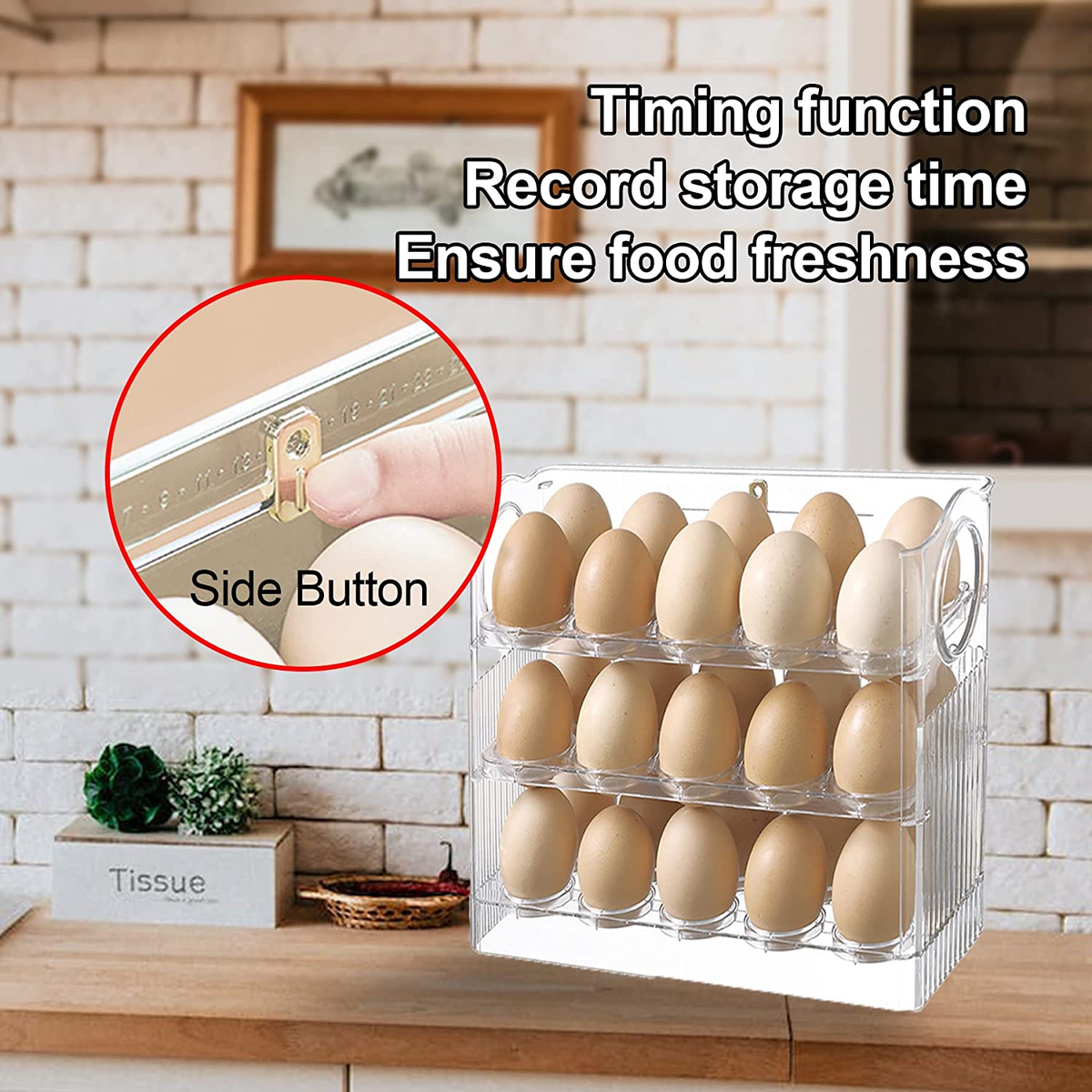 3-Layer Refrigerator Egg Holder