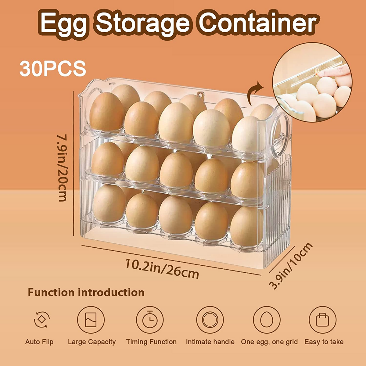 3-Layer Refrigerator Egg Holder