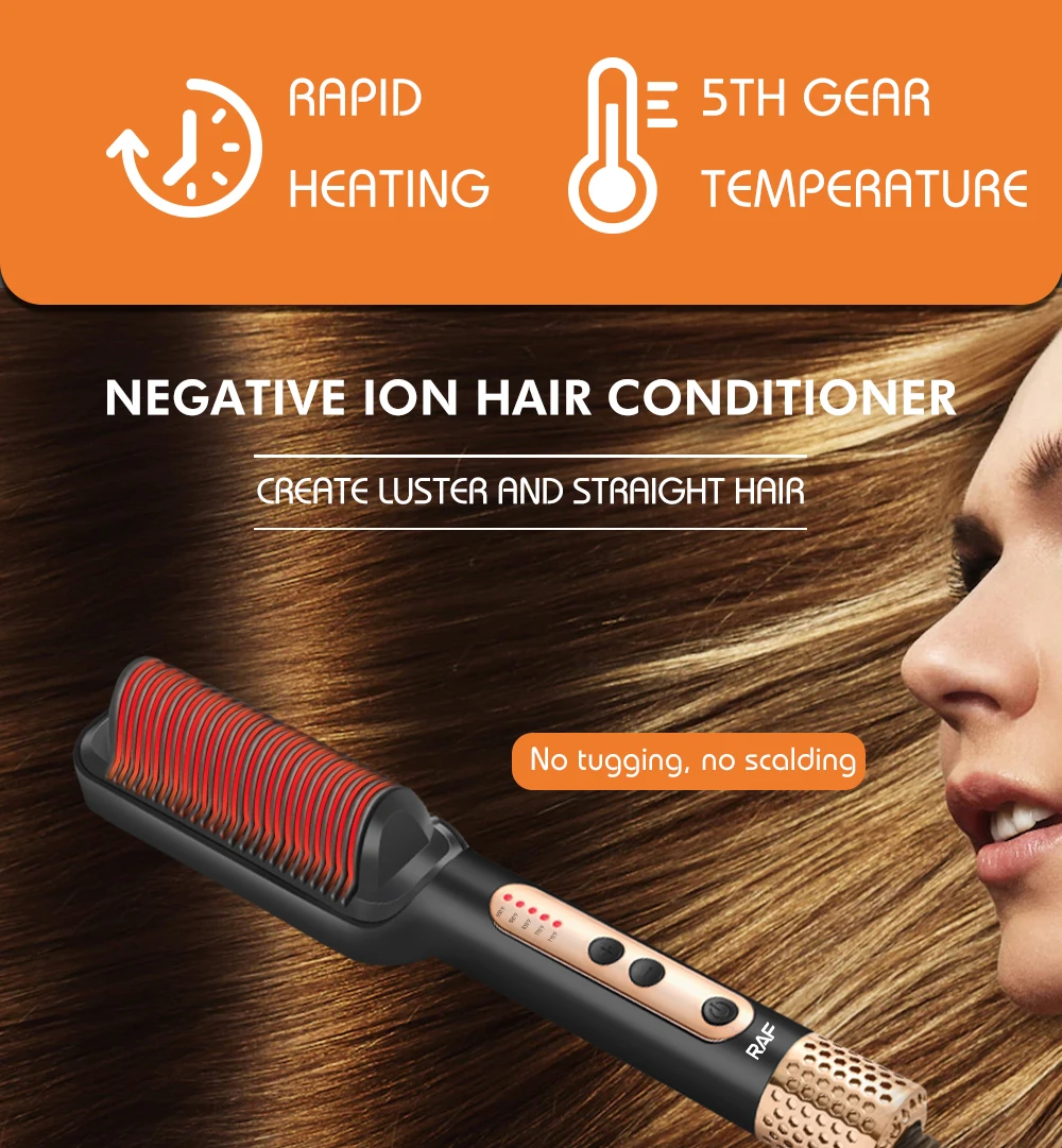 RAF Hair Straightener Brush R412