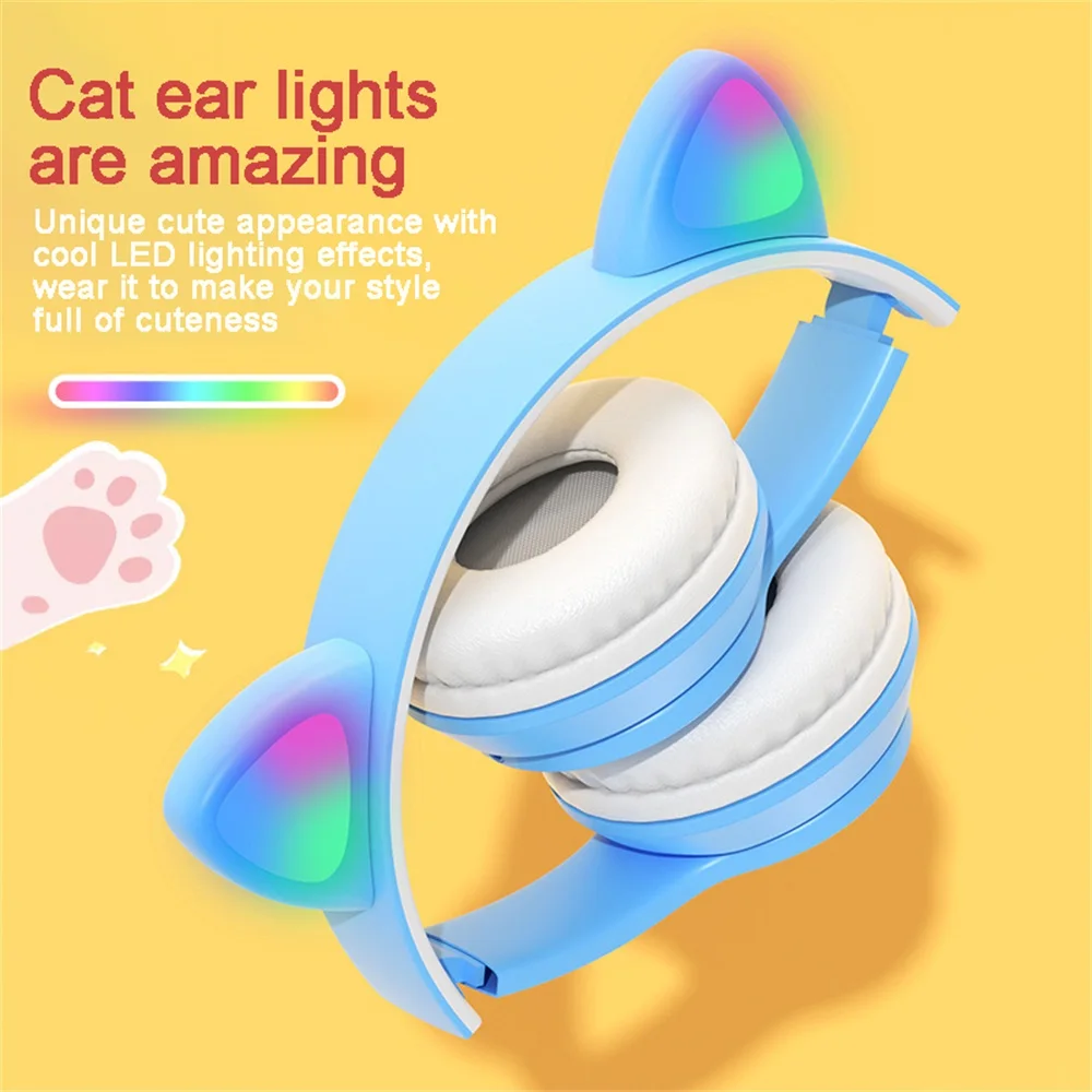 Cat Ears Bluetooth Headphone With Mic