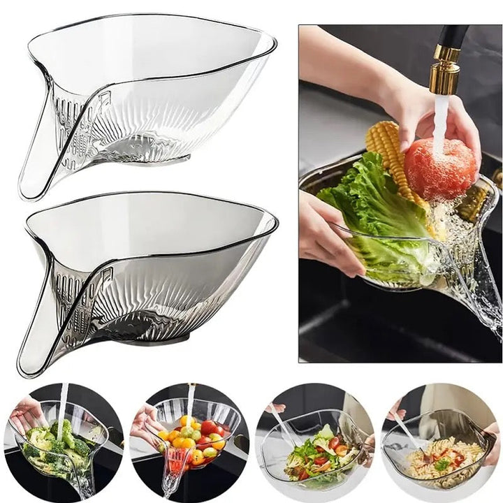 Basket Bowl Multifunctional Vegetable Washing Fruit Dry Wet Separation Kitchen Tool