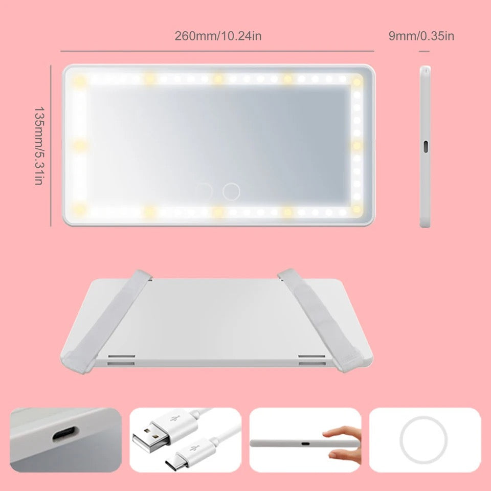 Car Mirror Vanity LED 3 Color
