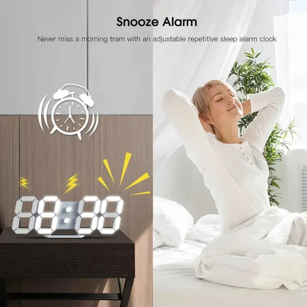 USB 3D LED Alarm Clock