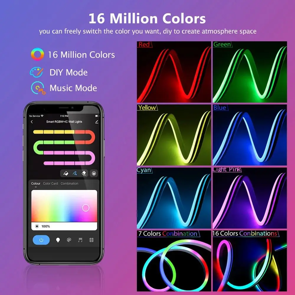 5m RGBIC Neon Rope Light
