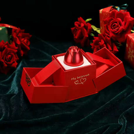 I Love You Necklace & Rose Box