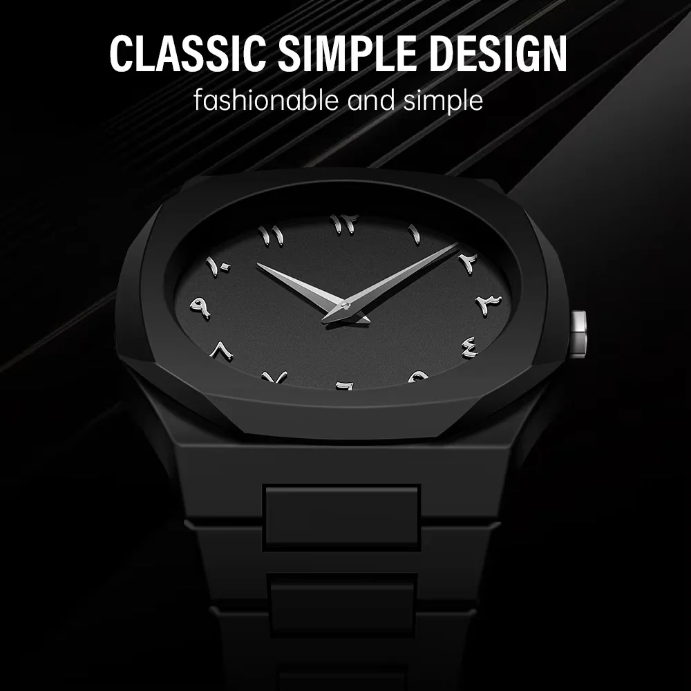 Black Arabic Dial Watch