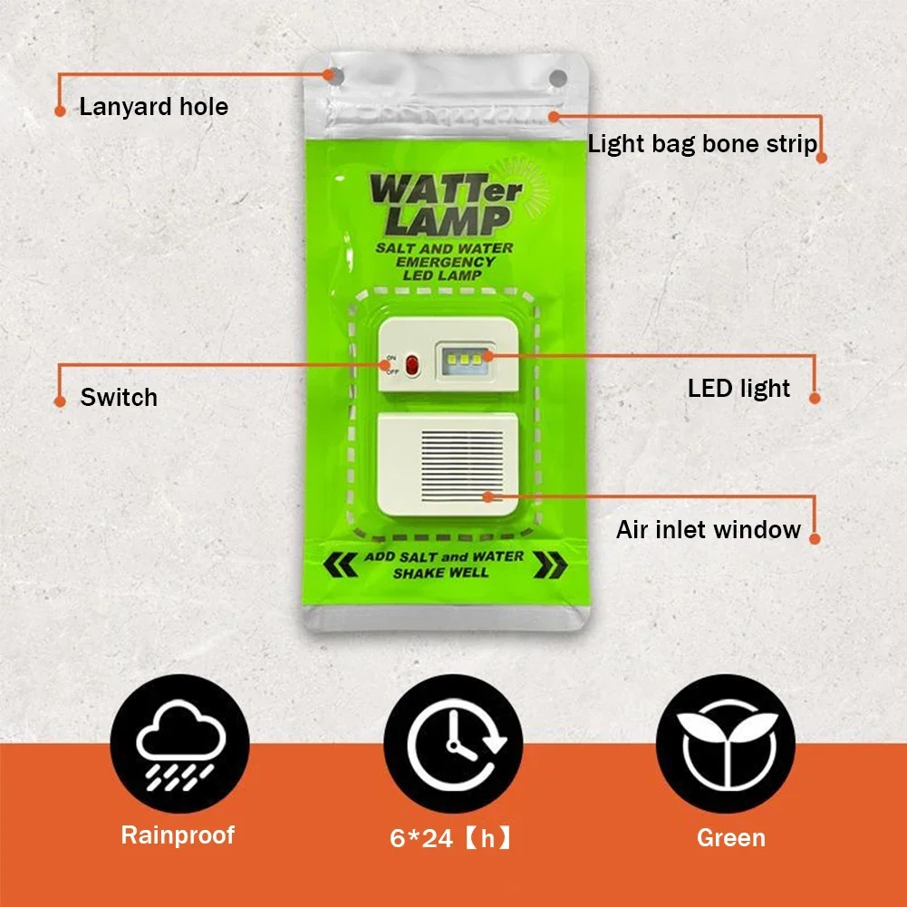 Portable Salt Water LED Lamp
