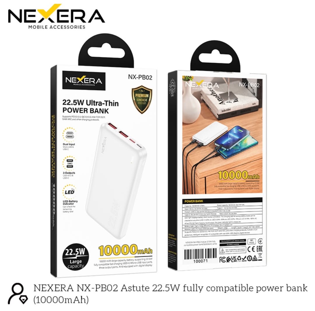 10000mah Thin Power Bank NX-PB02