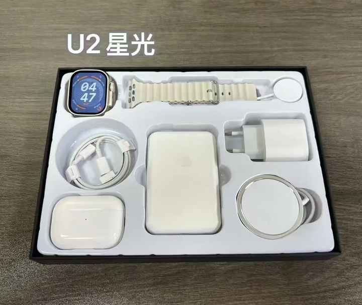 Pods PRO2 Smartwatch Earphone Magsafe Charger Gift Pack 20W Kit Gift Pack (Watch + Audio + Charging Set)
