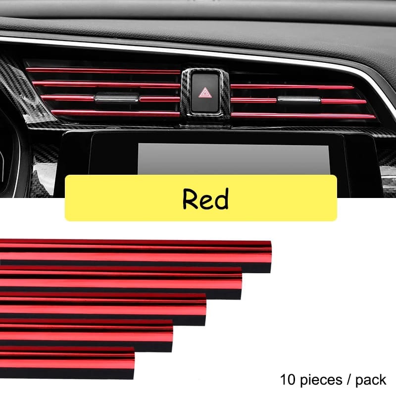 10-Piece Car AC Vent Decoration Strips