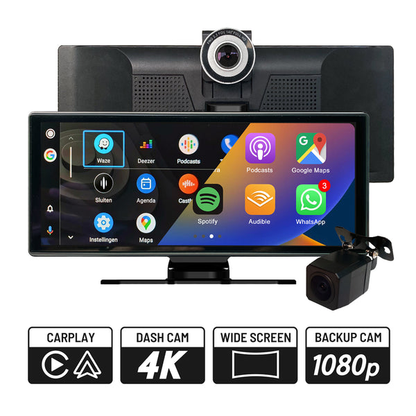 CarPlay Stereo with 4K Dashcam