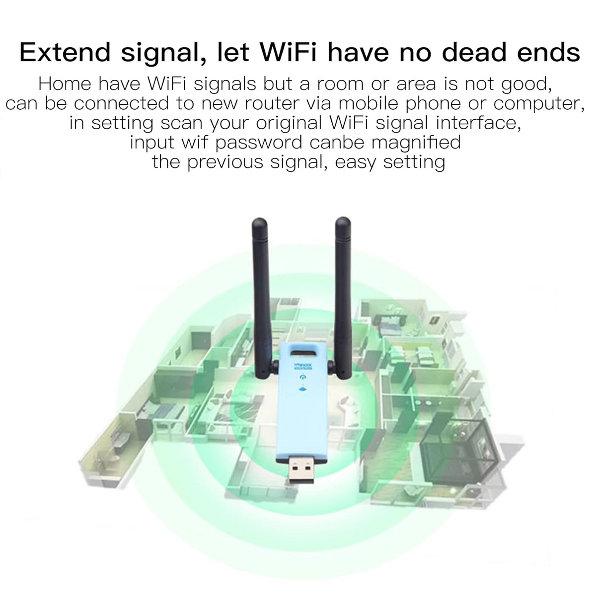 USB WiFi Repeater 2.4GHz Router
