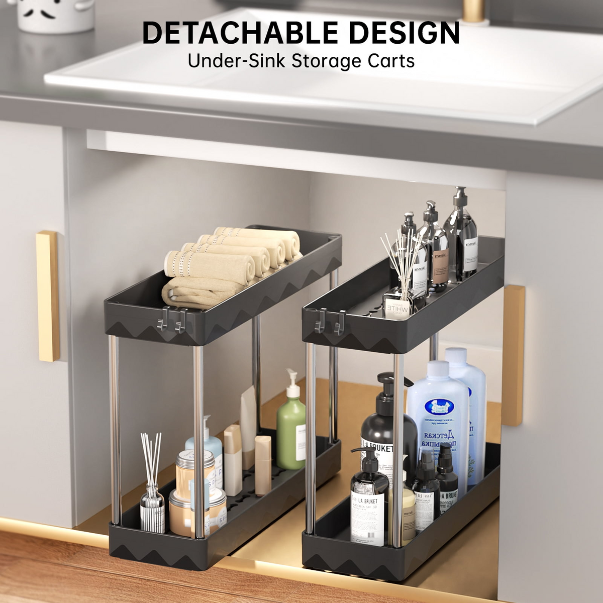 4 Tier Slim Rolling Storage Cart