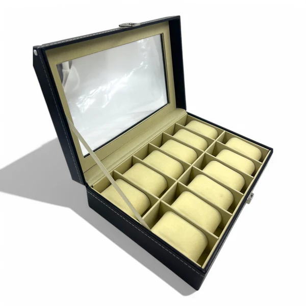 Watch Box 12 Slot Black