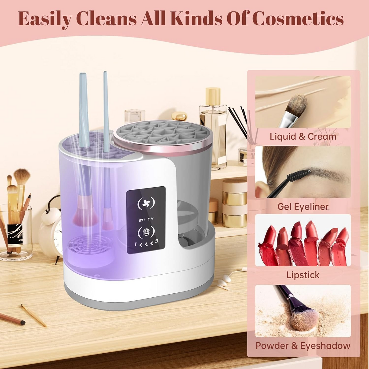 3-in-1 Portable USB Make up Brush