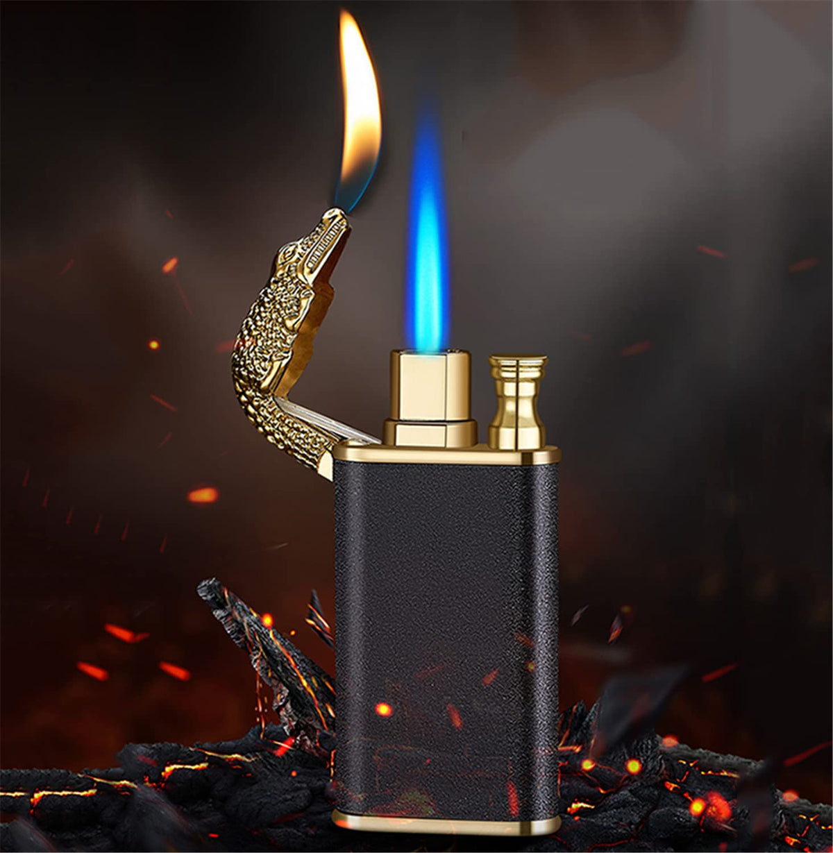 Crocodile Double-Flame Lighter