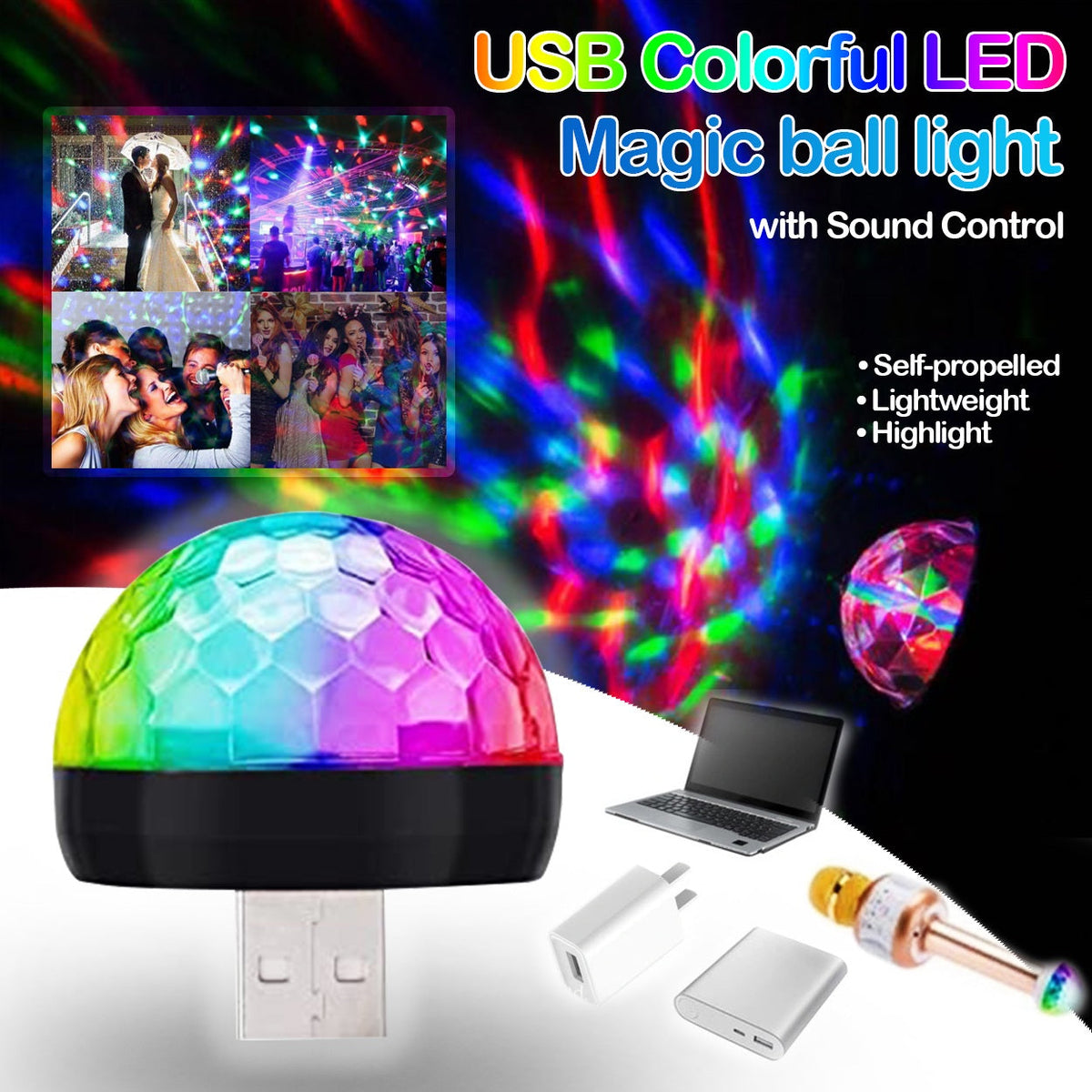 RGB Music Magic Ball LED Light