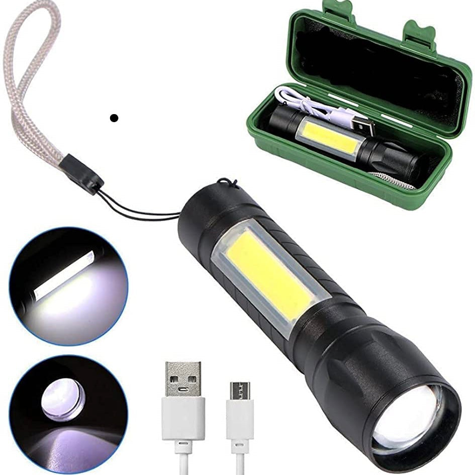 Mini Torch Lamp USB LED Flashlight Camping