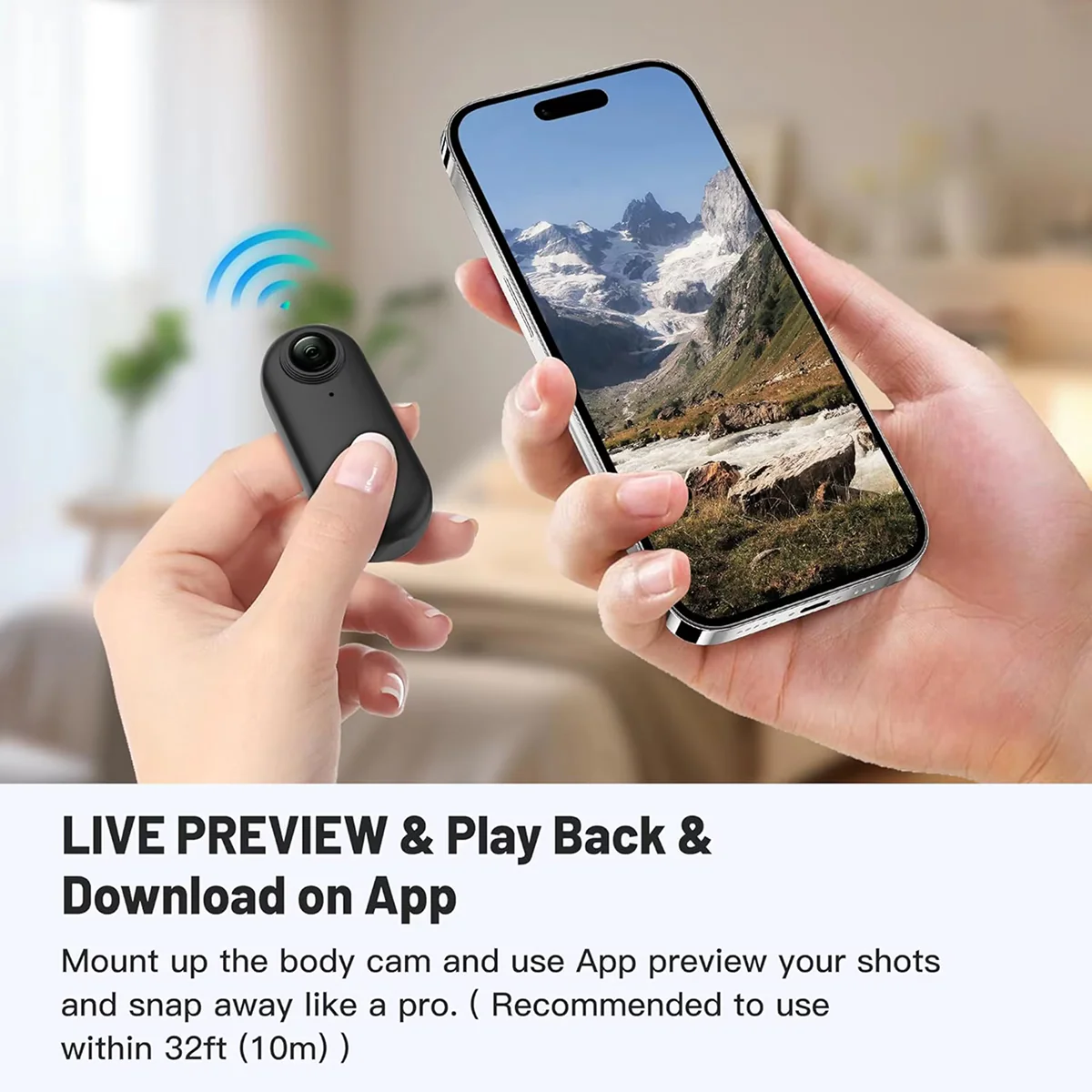 Mini Camera HD Wi-Fi Action Camera – Hands-Free POV Recording