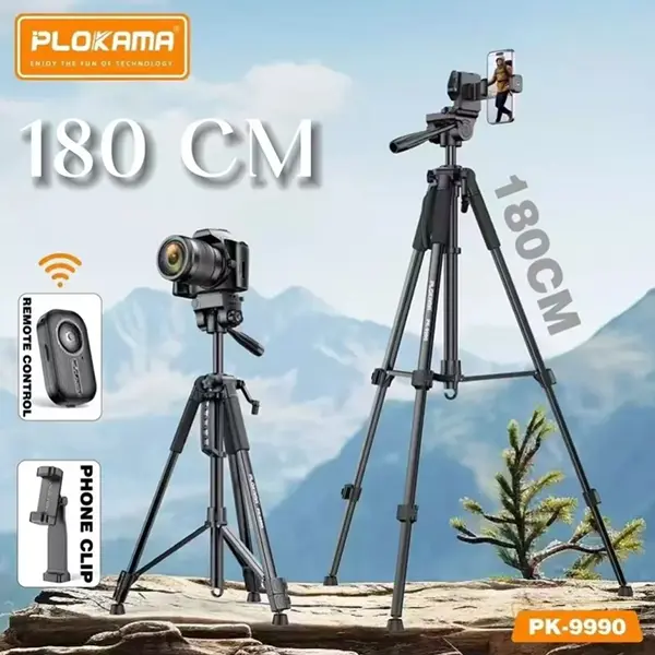 PLOKAMA Professional Tripod Stand for Camera and Mobile Phones PK9990