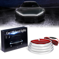 Car Hood Light Strip, Flexible Exterior Car LED Strip Lights Waterproof (Crystal Blue)