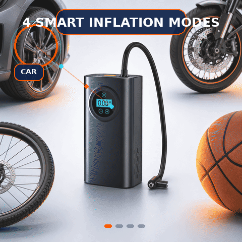 Portable Air Compressor Pump Tire Inflator with Digital Gauge, Heavy Duty Double Cylinder 12V Tire Pump 150 PSI with Tire Repair Kit MK-718