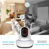 3MP 11 IR LED 3.6mm Lens HD PTZ Two Way Audio Wifi SD Card / Cloud Storage IP Indoor Remote Viewing Motion Detection Surveillance Camera R6-30G