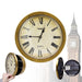 Hidden Clock Safe Gold Or Silver Color Retro Round Wall clock