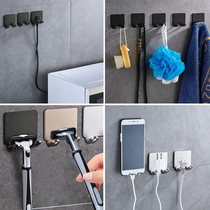 Adhesive Hook Storage Rack