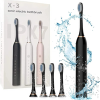 Sonic Electric Toothbrush, USB Rechargeable with 3 Brush Heads & 6 Modes | IPX7 Waterproof for Adults and Kids