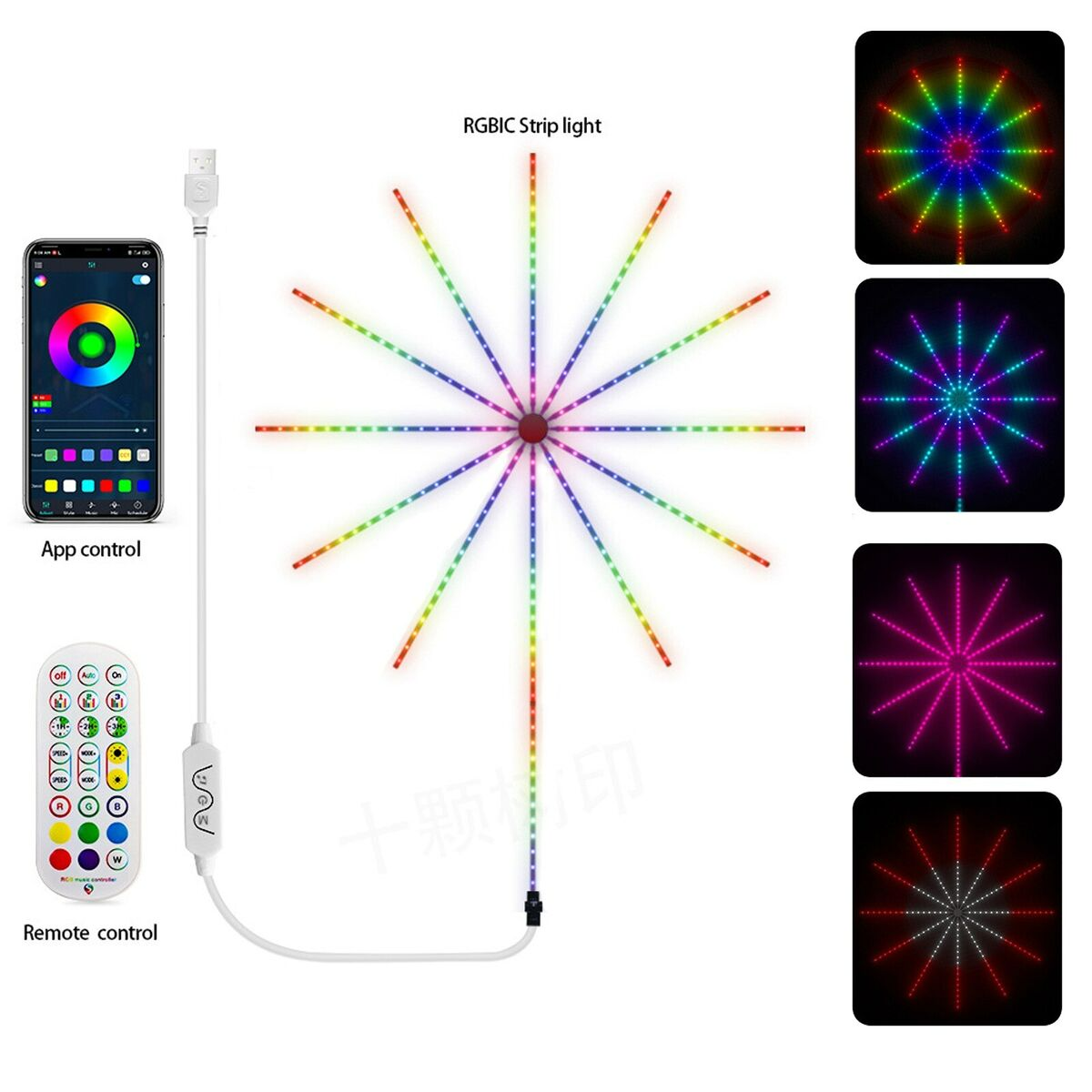 LED Firework Strip Lights