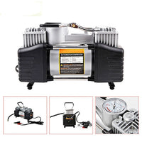 Portable Air Compressor Pump Tire Inflator with Digital Gauge, Heavy Duty Double Cylinder 12V Tire Pump 150 PSI with Tire Repair Kit MK-718
