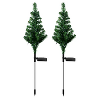 2 Pcs Solar Christmas Tree LED Outdoor Lights