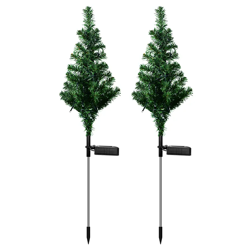 2 Pcs Solar Christmas Tree LED Outdoor Lights