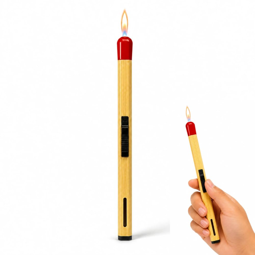 Match Stick Shaped Butane Lighter with Long Handle