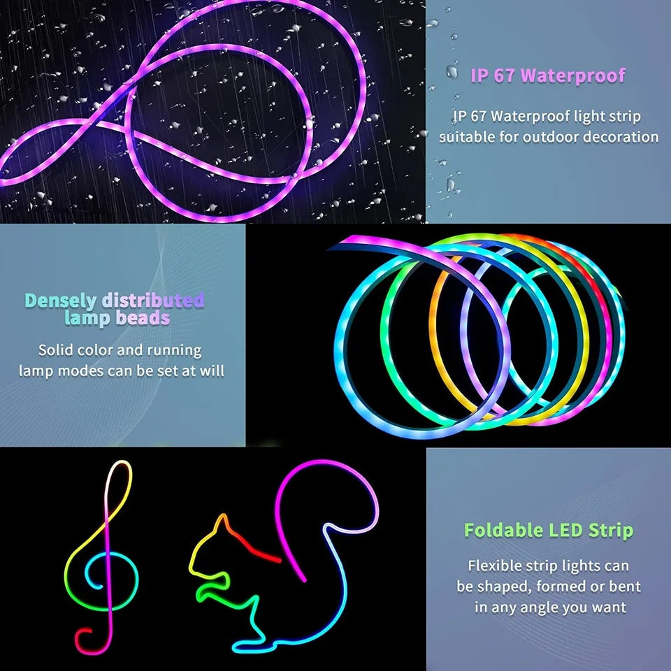 ANDOWL 5m RGB Neon Rope Light