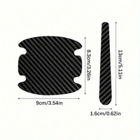 8PCS/SET Carbon Fiber Car Door Handle Protector Cover Inner Bowl Anti Scratch Sticker