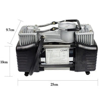 Portable Air Compressor Pump Tire Inflator with Digital Gauge, Heavy Duty Double Cylinder 12V Tire Pump 150 PSI with Tire Repair Kit MK-718