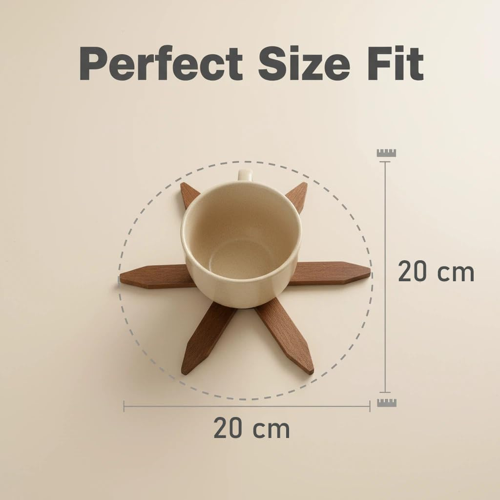 Foldable Wooden Trivet Mat