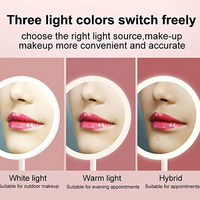 Portable Magnifying Makeup Mirror with Rechargeable LED Lights