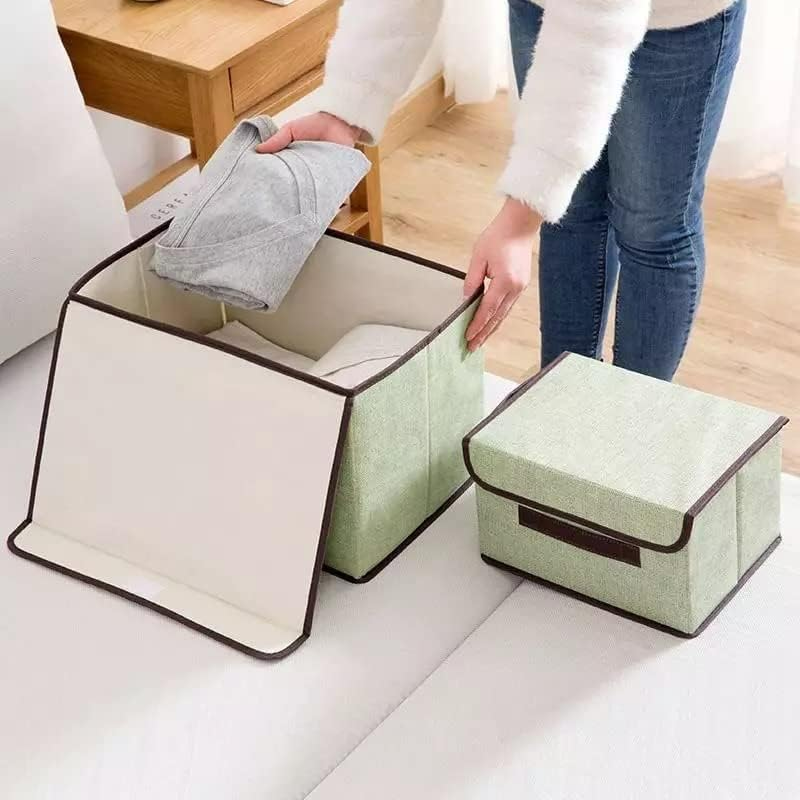 Foldable Storage Box with Lid – Stackable Clothes Organizer